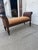 Vintage Boho Woven Rattan Wicker Scroll Arm Upholstered Bench For Sale - Image 12 of 12