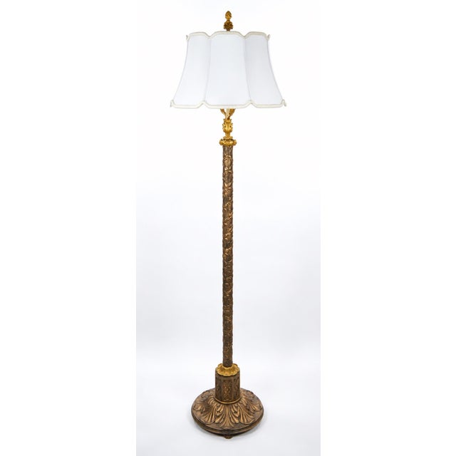 Gilt-Bronze & Carved Wood Floor Lamp, Made in Italy, Mid-to-Late 19th Century For Sale - Image 16 of 16