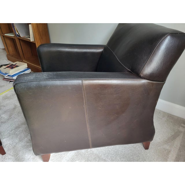 2000 - 2009 Pair of Bradington-Young Leather Club Chairs For Sale - Image 5 of 14