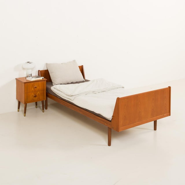 Mid-Century Danish Teak Bed, 1960s For Sale - Image 9 of 10