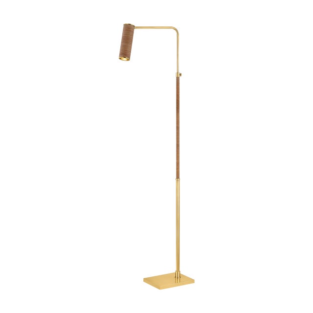 Hudson Valley Lighting Narragansett 7.5 in. 1 Light Floor Lamp in Aged Brass Finish For Sale In New York - Image 6 of 6