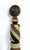 A smaller sized Folk Art barber pole which hung outside on a porch post or end cap of a building. Probably from the late...