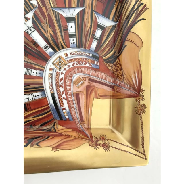 2000 - 2009 Early 21st Century Hermes Cuir du Desert Porcelain Catchall Dish For Sale - Image 5 of 11