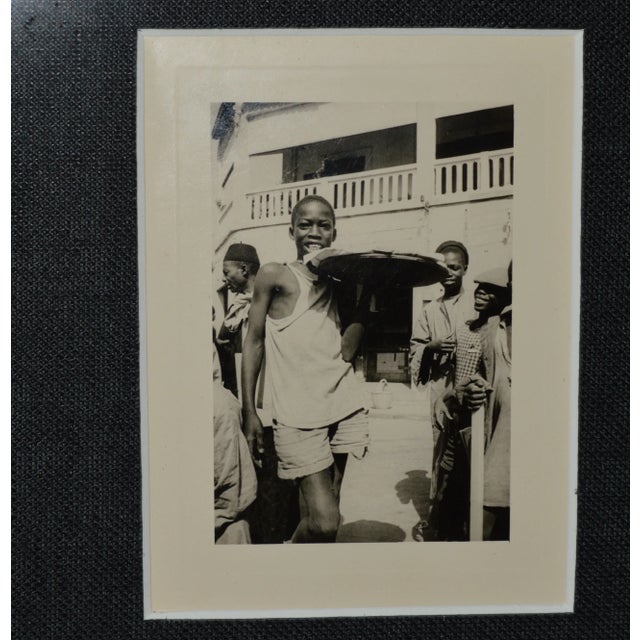 African Vintage African Market Scence B&W Photograph For Sale - Image 3 of 3