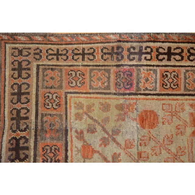 Vintage Distressed Samarkand Rug - 3'10" X 6'3" For Sale In New York - Image 6 of 11