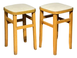Set of Vintage Beech Stools