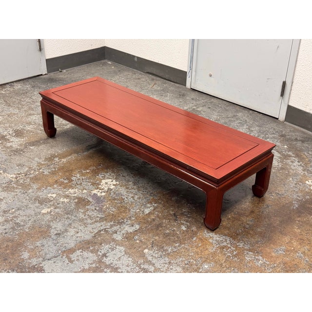 Design Plus Gallery presents a Cathay Arts Co. Ming-Style Low Coffee Table. This low rectangular table has a paneled top,...