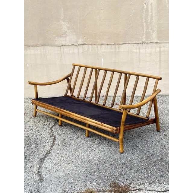 Vintage Ficks Reed Bamboo Rattan Tiki Sofa Set With Lounge Chairs - 3 Pc Set For Sale - Image 11 of 12