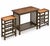 Wood Vintage Thai Teak Wine Console & Side Tables in Antique Bronze—Set of 3 For Sale - Image 7 of 7