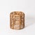 Gorgeous Mid-Century organic pouf or side table fully made in curved rattan and hand-woven wicker. This stylish French...