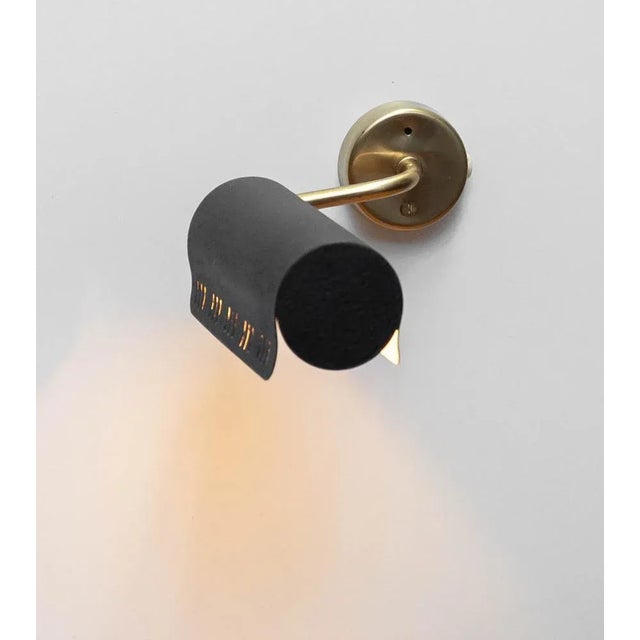 Model 8260 Black Wall Lights from Falkenbergs Belysning, Sweden, 1950s, Set of 2 For Sale - Image 6 of 11
