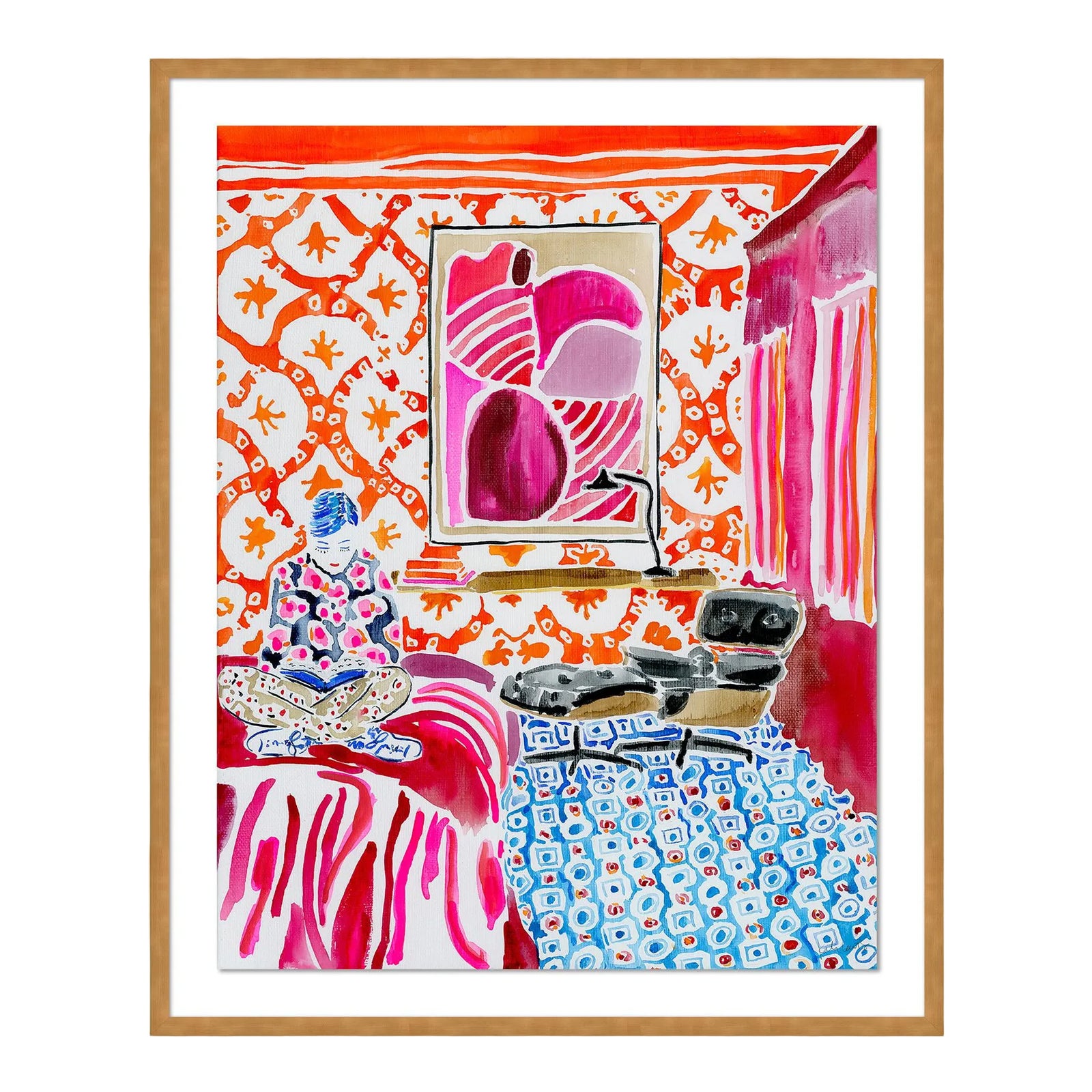 Quiet Moments in a Colorful World by Kate Lewis in Gold Frame, Medium ...