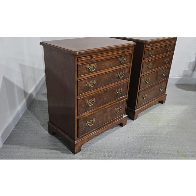 Burr Walnut Chests of Drawers, 1920, Set of 2 For Sale - Image 4 of 12