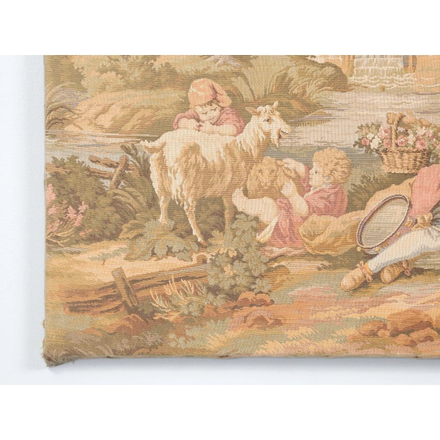 Antique French Wall Tapestry C1900-1920 For Sale - Image 4 of 12