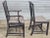 Wood Set of 6 Late 20th Century Eldred Wheeler Dining Room Chairs Black Finish Black Check Seats For Sale - Image 7 of 10