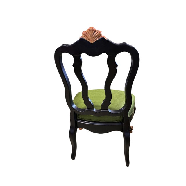 Vintage Elegant Venetian Side Chair With Thai Silk Circa 1960 For Sale - Image 4 of 12