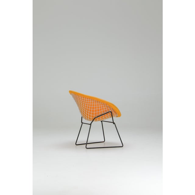 1950s Diamond Chair in Yellow Upholstery by Harry Bertoia for Knoll International, 1950s For Sale - Image 5 of 18