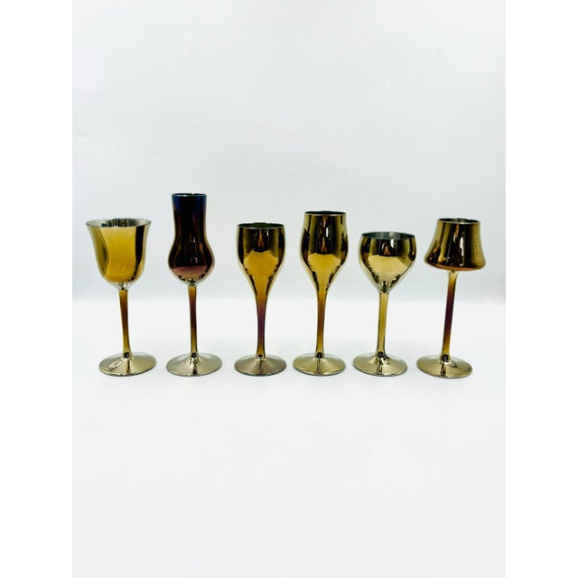 Mid 20th Century Mid 20th Century Neiman Marcus Modern Cordials Barware- Set of 6 For Sale - Image 5 of 12