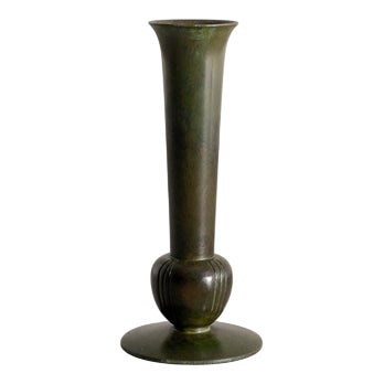 Early Swedish Mid-Century Bronze Vase by Gab Sweden, 1930s For Sale