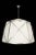 Aspire - Pleated linen drum shade fixture, cast brass crosshatched frame with medallion detail. Diffuser optional.