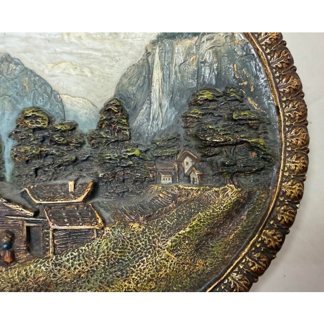 Figurative Antique 1800's Wilhelm Schiller Sohn Oil Terracotta Wall Plate Plaque Sculpture For Sale - Image 3 of 13