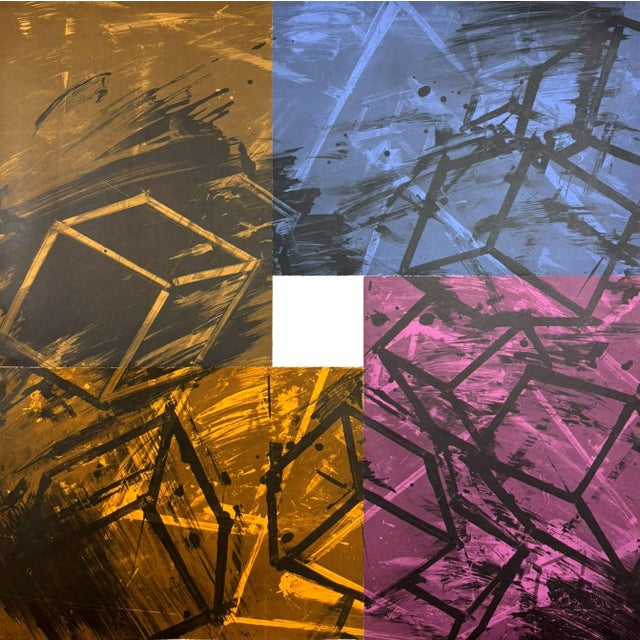 Contemporary Mel Bochner First Color Quartet 1990 Original Lithograph, Framed For Sale - Image 3 of 13