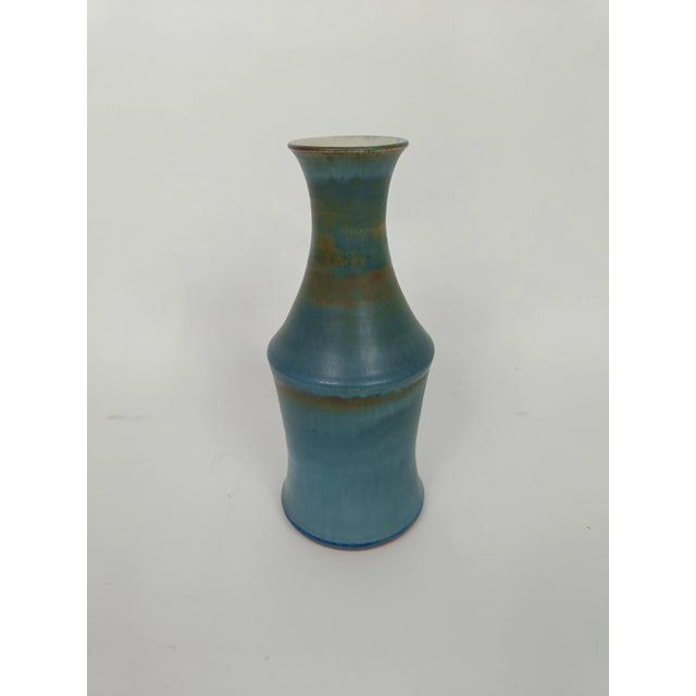 Vintage ceramic vase from the 50s-60s by John Andersson for Höganas in Sweden. The vase is signed at the bottom. This...