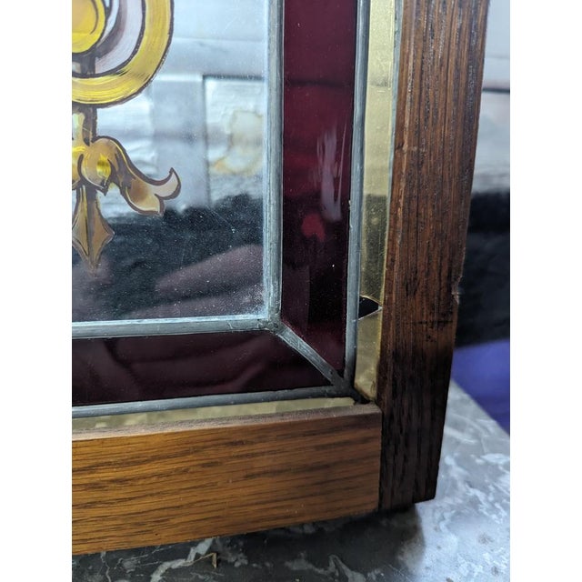 19th Century Stained Glass Windows, Set of 2 For Sale - Image 5 of 8