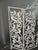 1960s Vintage Cast Iron White Chic Shabby Three Panel Fireplace Screen For Sale - Image 5 of 12