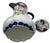 Mid 20th Century Vintage Nippon Style Cobalt Blue and Pink Chocolate Pot For Sale - Image 5 of 12