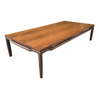 Large 1960s Mid Century Modern Sculptural Walnut Coffee Table For Sale