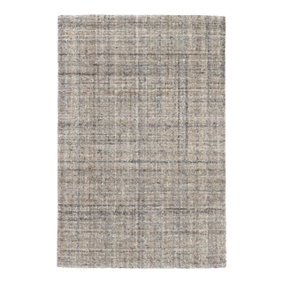 Dash & Albert by Annie Selke Harris Blue/Brown Micro Hooked Wool Rug, 3' x 5' For Sale
