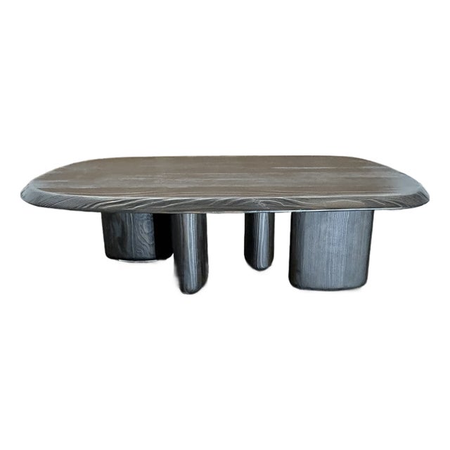 Rh Leon Rectangular Coffee Table 48" | Black Douglas Fir | Designed by Harrison & Nicholas Condos For Sale