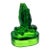 Vintage Emerald Green Pressed Glass Praying Hands Sculpture For Sale
