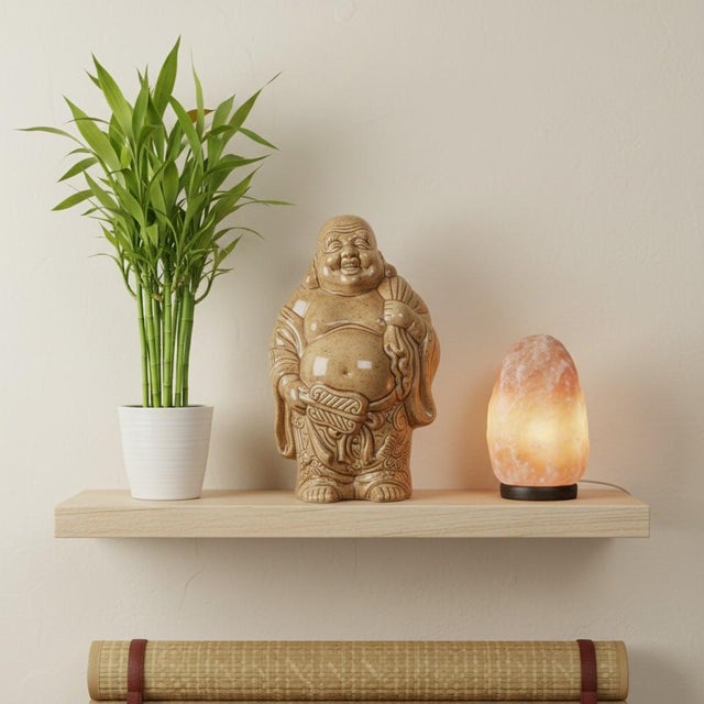 Vintage Studio Pottery Hotei Buddha Statue-Signed JK-Large-Figure-Meditation-Zen For Sale - Image 11 of 11