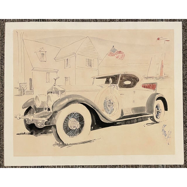 Illustration 1984 Robert Colborne Rolls Royce Painting For Sale - Image 3 of 4