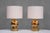 Gold Glazed Ceramic Table Lamps by Aldo Londi for Bitossi for Luxus Vittsjö, 1970s, Set of 2 For Sale - Image 9 of 13