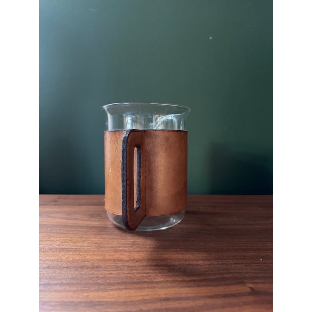 Animal Skin 1950s Leather Wrapped Glass Pitcher by Carl Auböck For Sale - Image 7 of 7