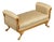 Quality Empire Style Swan Carved Giltwood Upholstered Bench For Sale