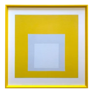 Josef Albers Foundation Lithograph Print Framed Mid Century Modernist French Poster " Homage to the Square : Plaza Blanca " 1968