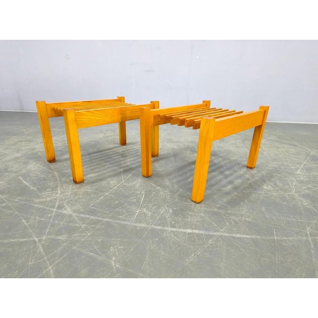 Mid-Century Maple Plant Stands, Czechoslovakia, 1970s, Set of 3 For Sale - Image 15 of 18