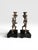 Vintage Castilian Imports Silver-Tone Monkey Opera Candlesticks – Pair, India, 1980s For Sale - Image 4 of 8