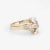 Modern Vintage Diamond Bypass Ring Hearts 14 Karat Yellow Gold Estate Fine Jewelry size 5.5 For Sale - Image 3 of 7