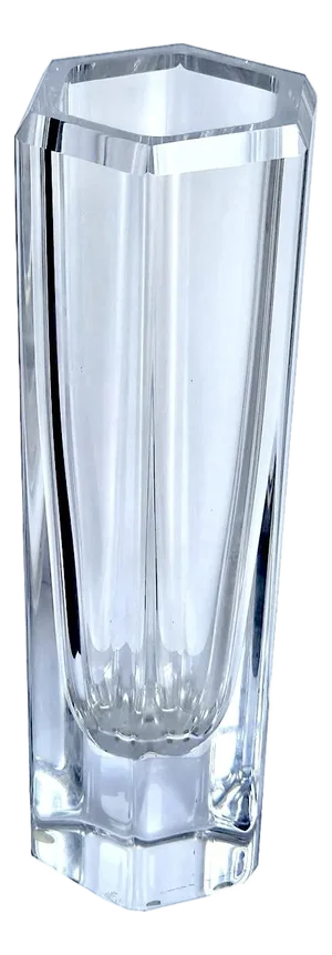 1970s Kosta Boda Crystal Colonna Vase Designed by Bengt Edenfalk, Signed