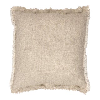 Moss Studios Riley Frayed Oatmeal Pillow For Sale