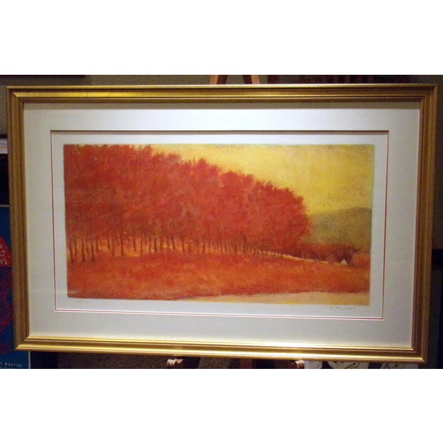 Framed original limited edition Giclee art print on paper by American Impressionistic artist Ken Elliott. Hand signed by...