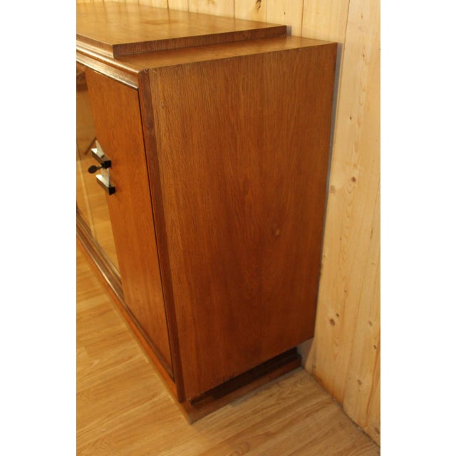 Art Deco Buffet Serving in Light Oak by Auguste Vallin, 1930s For Sale - Image 4 of 10