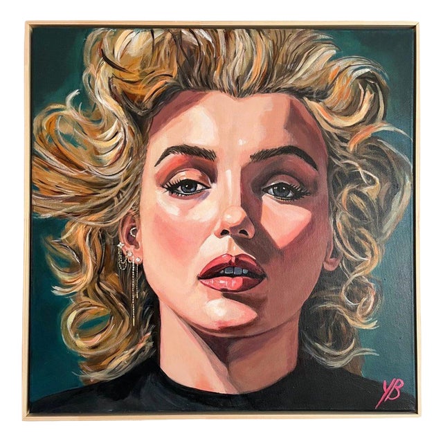 YB, Marilyn Sunkissed, Acrylic on Canvas, Framed For Sale