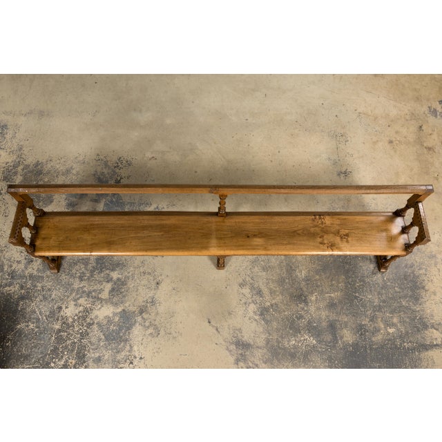 Mid-19th Century French Gothic Revival Oak Church Bench For Sale - Image 4 of 18