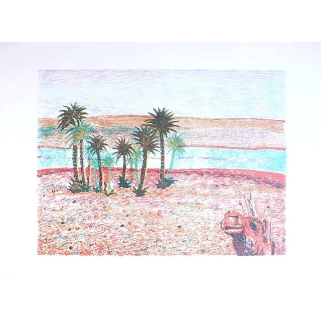 Oasis - Original Lithograph by Giuseppe Gallizioli - 1980 1980 For Sale